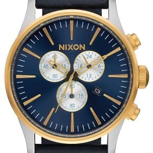 Nixon The Sentry A4051922-00 Kello Sininen / Nahka