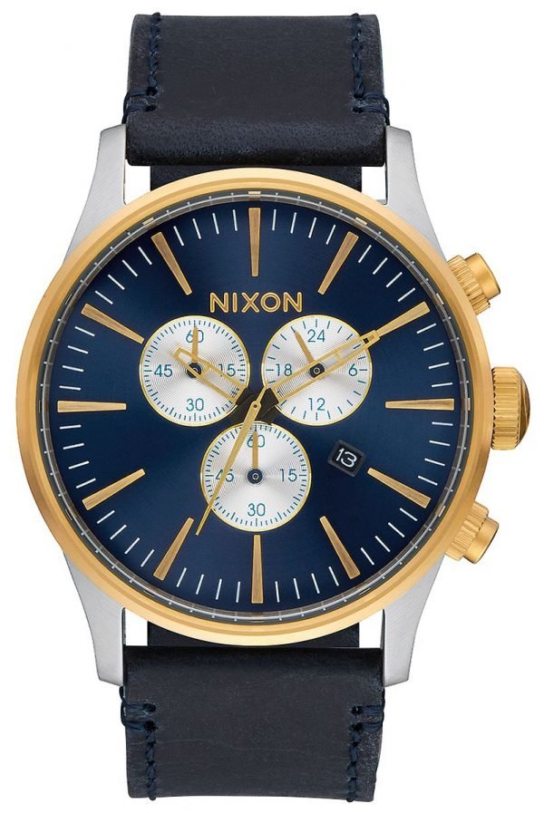 Nixon The Sentry A4051922-00 Kello Sininen / Nahka