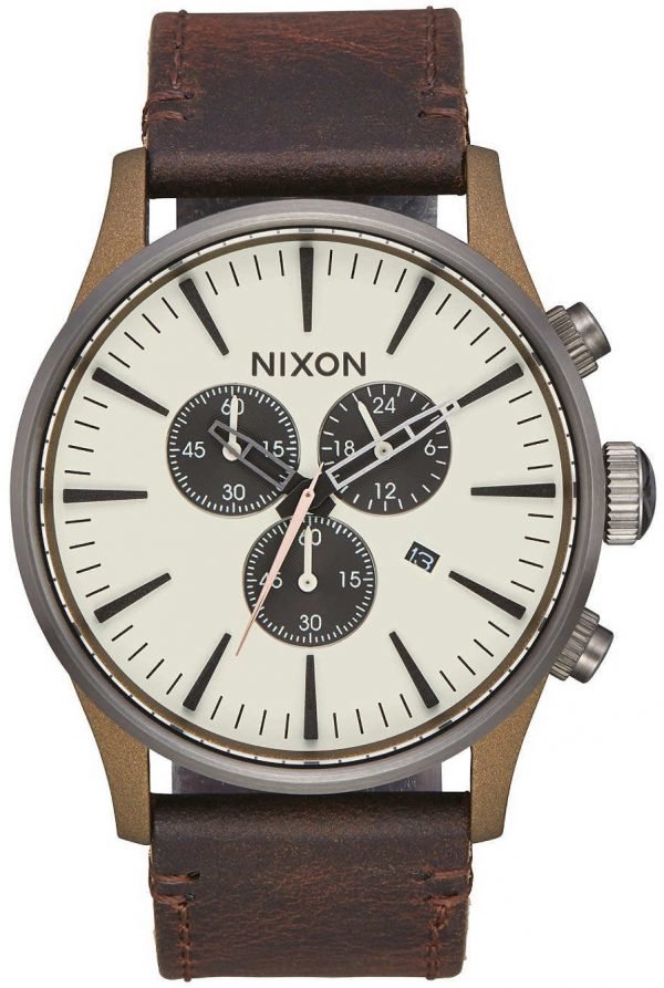 Nixon The Sentry A4052091-00 Kello Samppanja / Nahka