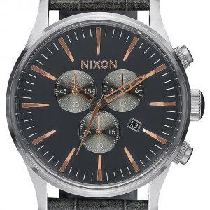 Nixon The Sentry A4052145-00 Kello Harmaa / Nahka