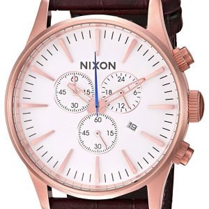 Nixon The Sentry A4052459-00 Kello Valkoinen / Nahka