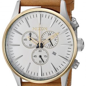 Nixon The Sentry A4052548-00 Kello Valkoinen / Nahka