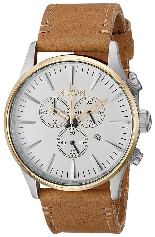 Nixon The Sentry A4052548-00 Kello Valkoinen / Nahka