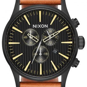 Nixon The Sentry A4052664-00 Kello Musta / Nahka