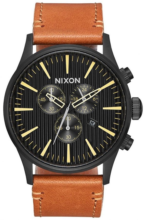 Nixon The Sentry A4052664-00 Kello Musta / Nahka