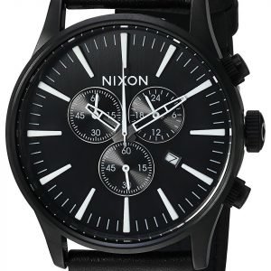 Nixon The Sentry A405756-00 Kello Musta / Nahka