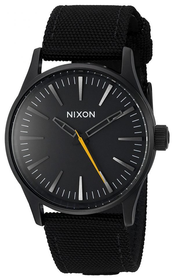 Nixon The Sentry A426001-00 Kello Musta / Nahka