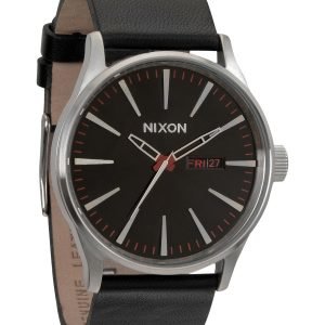 Nixon The Sentry Leather A105000-00 Kello Musta / Nahka