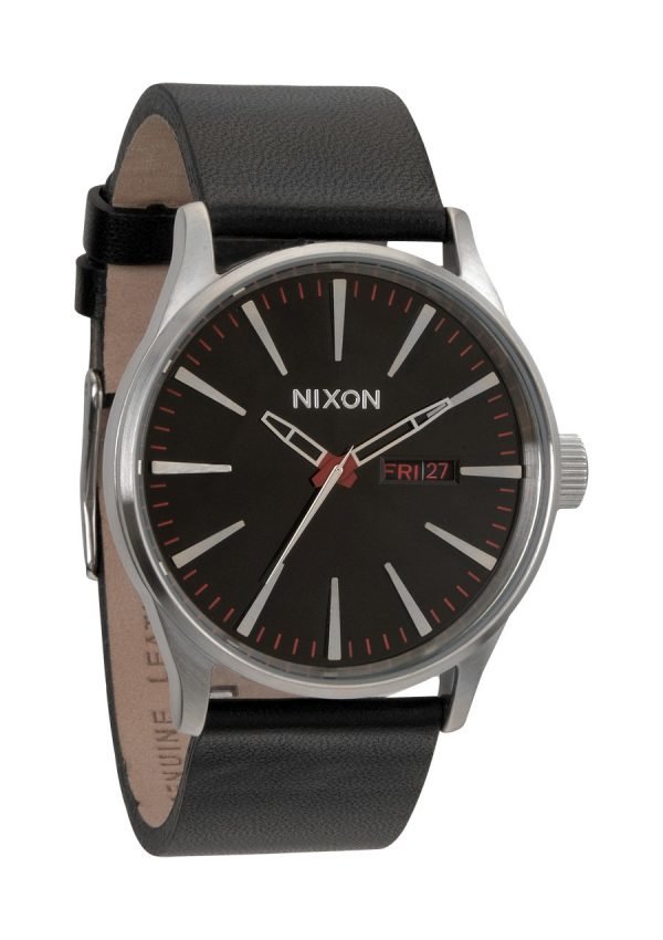 Nixon The Sentry Leather A105000-00 Kello Musta / Nahka