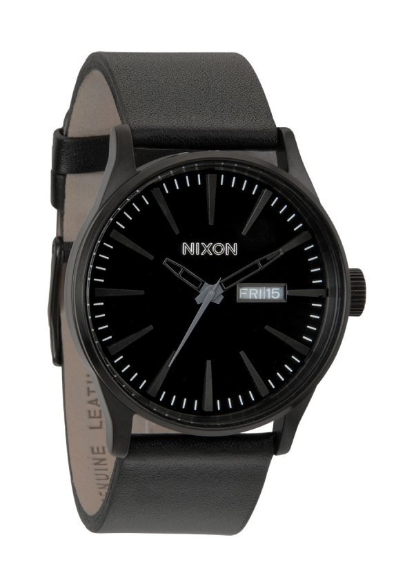 Nixon The Sentry Leather A105001-00 Kello Musta / Nahka