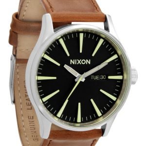 Nixon The Sentry Leather A1051037-00 Kello Musta / Nahka