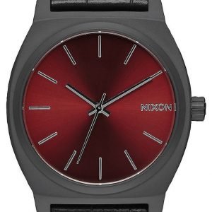 Nixon The Time Teller A0451886-00 Kello Punainen / Nahka