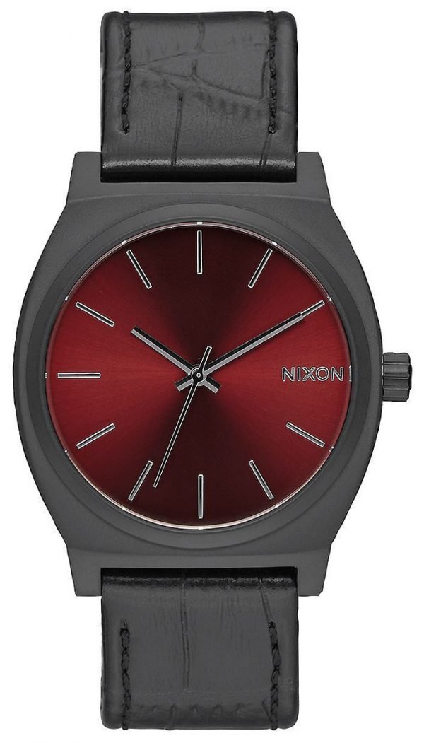 Nixon The Time Teller A0451886-00 Kello Punainen / Nahka