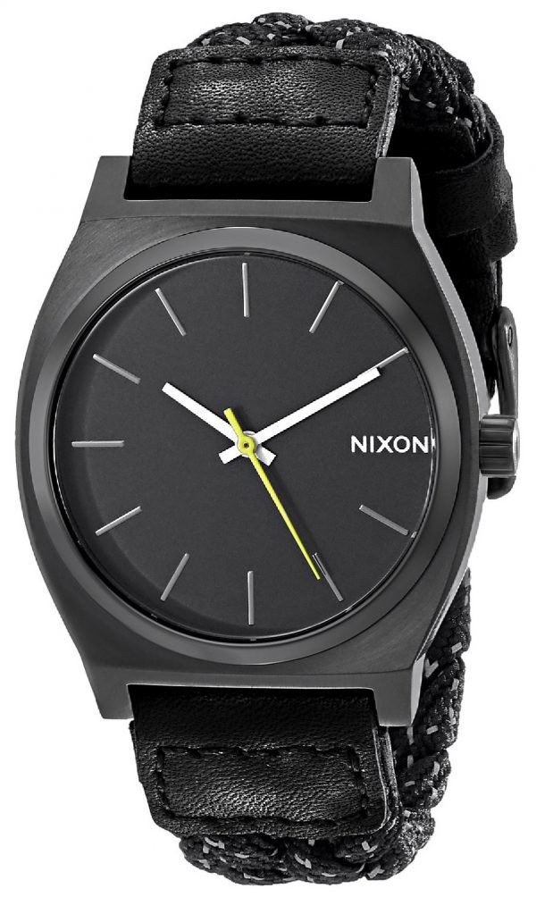 Nixon The Time Teller A0451941-00 Kello Musta / Nahka