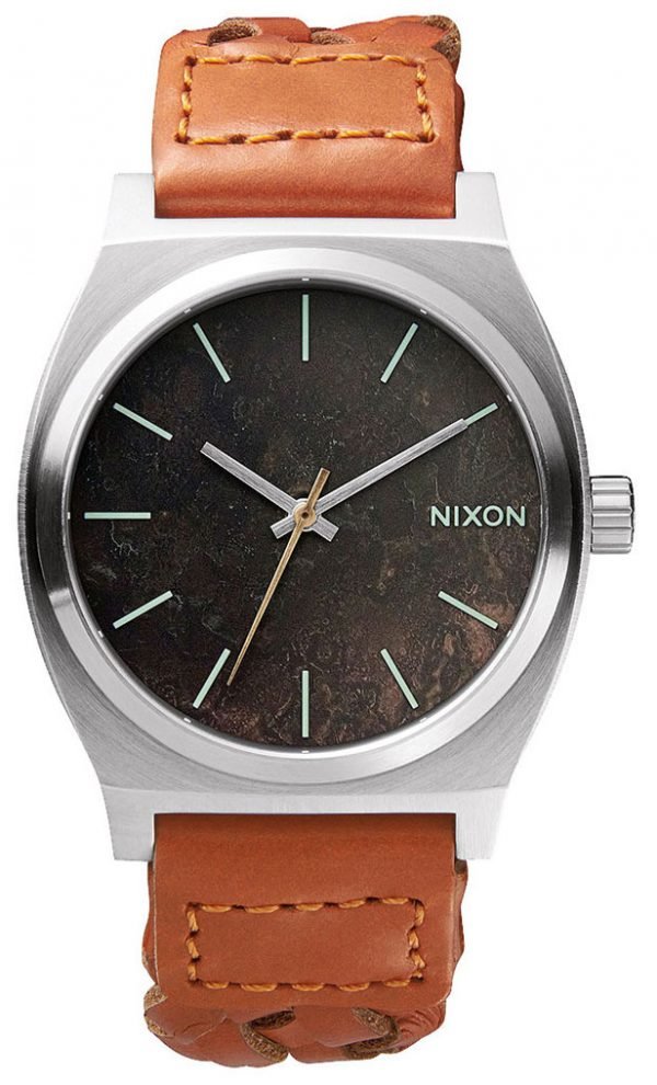 Nixon The Time Teller A0451959-00 Kello Ruskea / Nahka