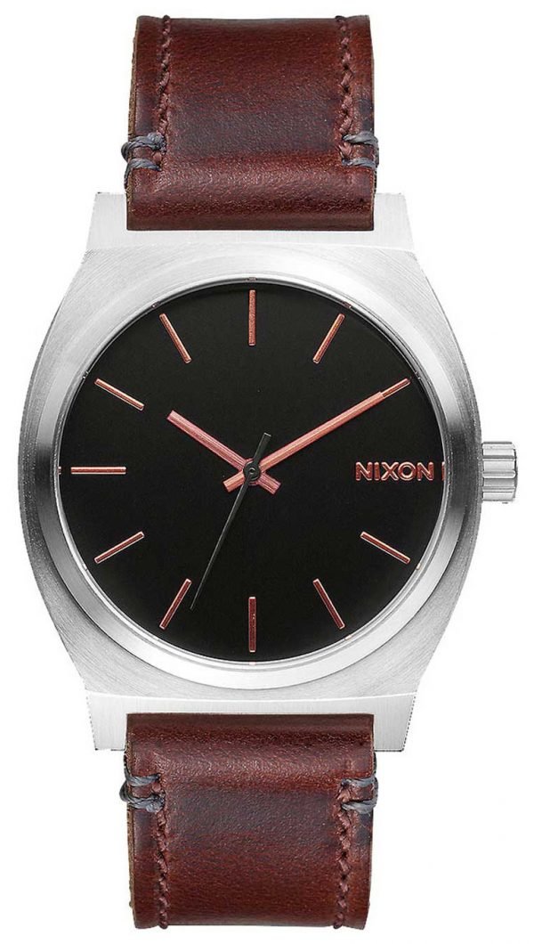 Nixon The Time Teller A0452066-00 Kello Musta / Nahka