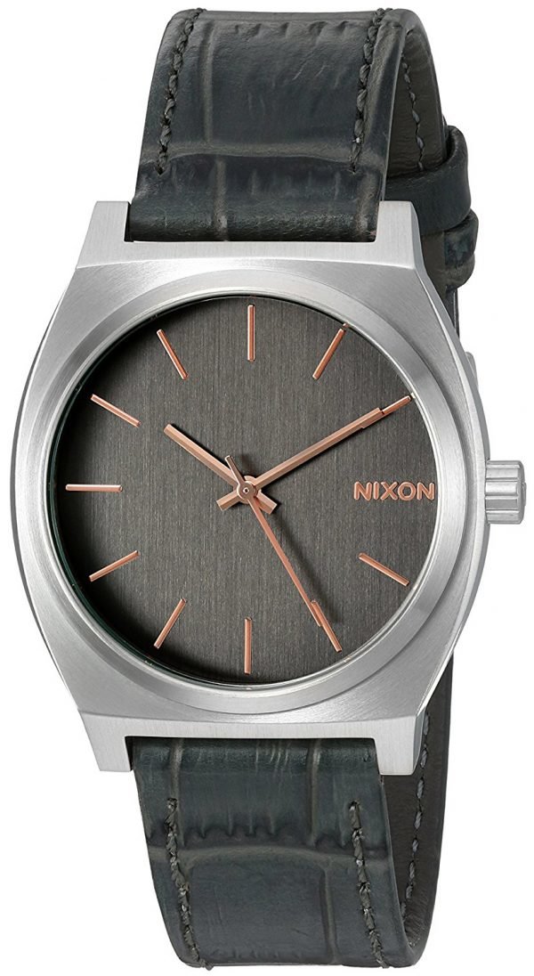 Nixon The Time Teller A0452145-00 Kello Harmaa / Nahka