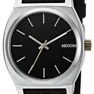Nixon The Time Teller A0452222-00 Kello Musta / Nahka