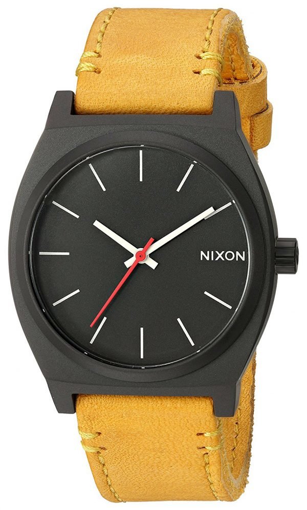 Nixon The Time Teller A0452448-00 Kello Musta / Nahka