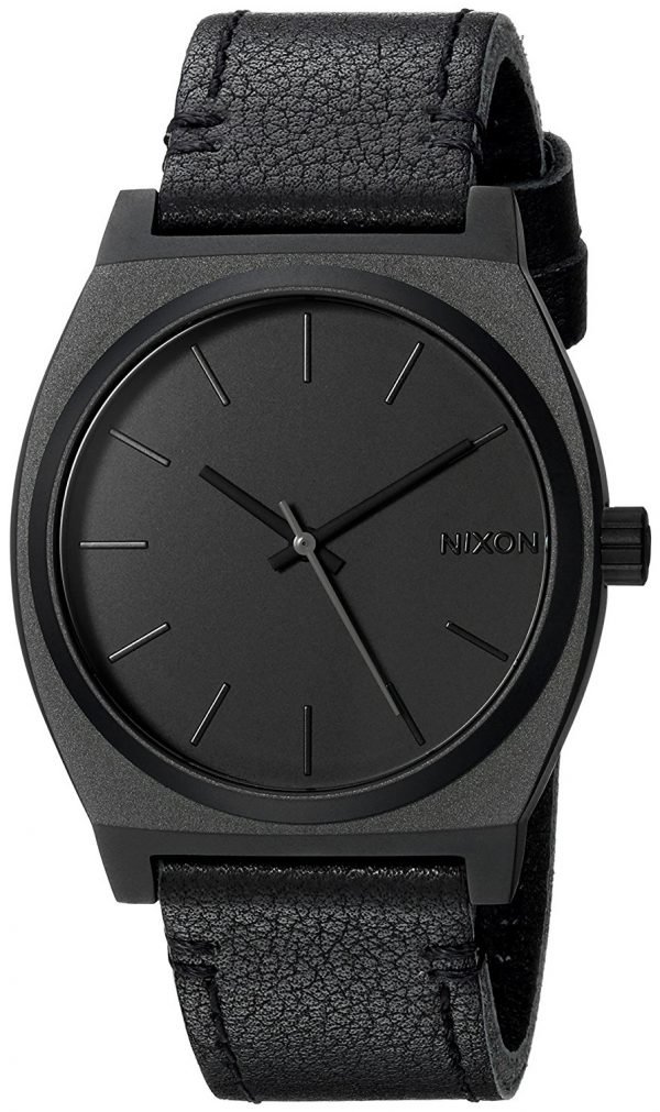 Nixon The Time Teller A0452738-00 Kello Musta / Nahka