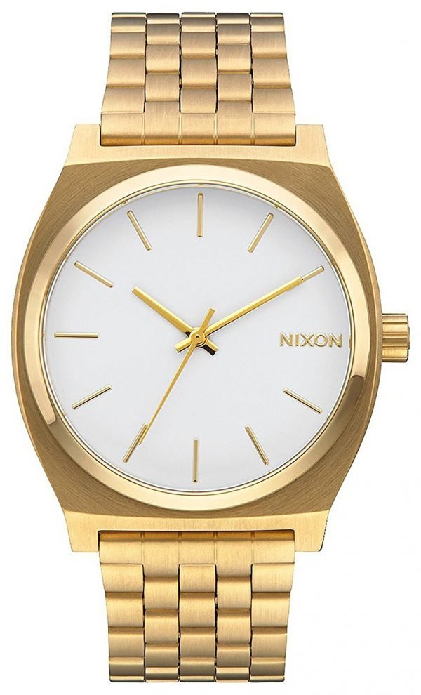 Nixon The Time Teller A045508-00 Kello Valkoinen / Kullansävytetty Teräs