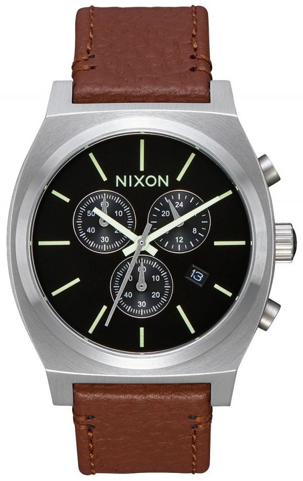 Nixon The Time Teller A11641037-00 Kello Musta / Nahka