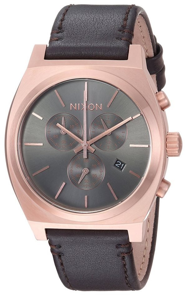 Nixon The Time Teller A11642001-00 Kello Harmaa / Nahka