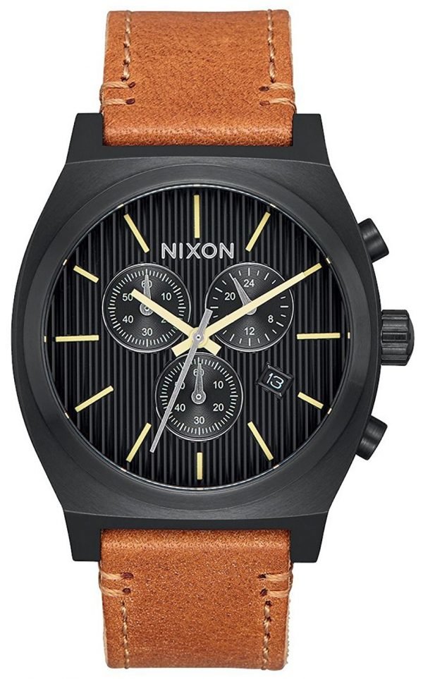 Nixon The Time Teller A11642664-00 Kello Musta / Nahka