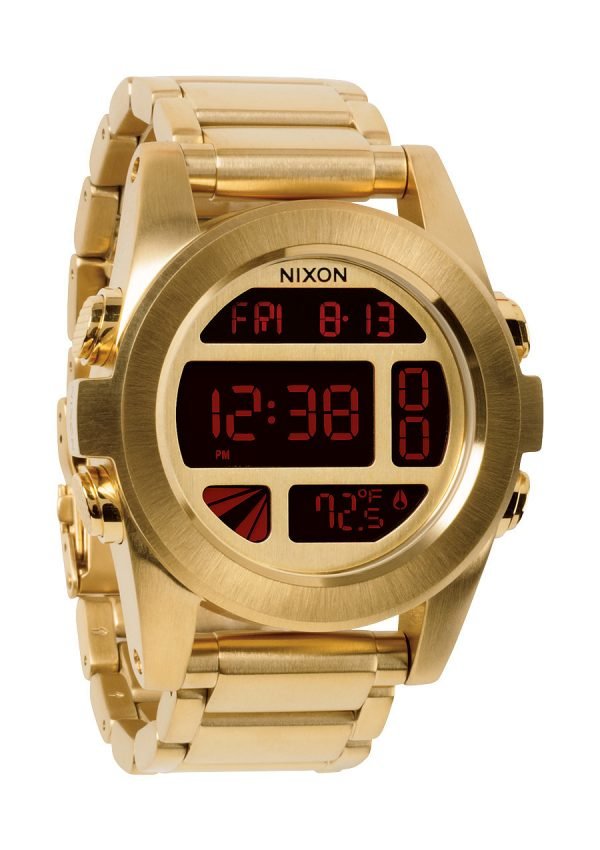 Nixon The Unit Ss A360502-00 Kello Musta / Kullansävytetty