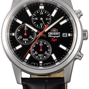 Orient Sporty Fku00004b0 Kello Musta / Nahka