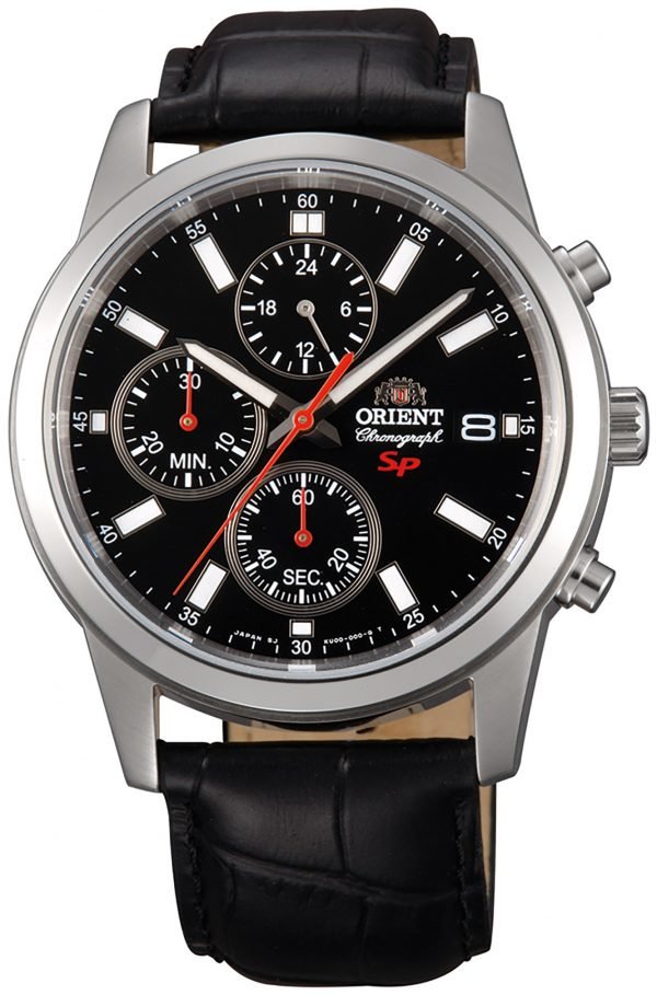 Orient Sporty Fku00004b0 Kello Musta / Nahka