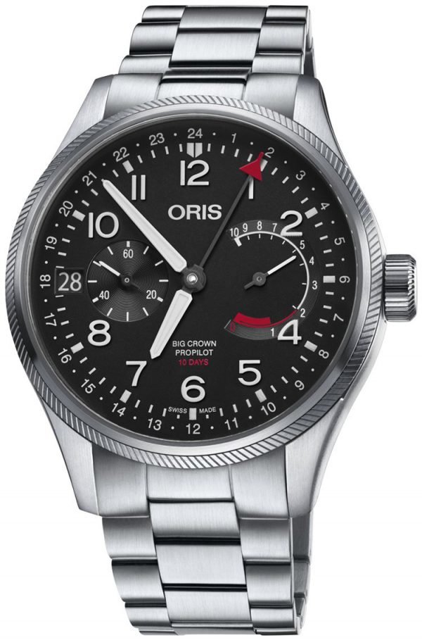 Oris Aviation 01 114 7746 4164-Set 8 22 19 Kello Musta / Teräs