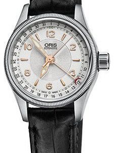 Oris Aviation 01 594 7680 4031-07 5 14 76fc Kello Hopea / Nahka