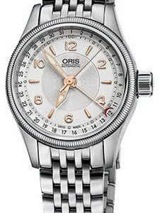 Oris Aviation 01 594 7680 4031-07 8 14 30 Kello Hopea / Teräs