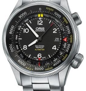 Oris Aviation 01 733 7705 4134-Set 8 23 19 Kello Musta / Teräs