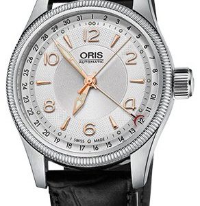 Oris Aviation 01 754 7679 4031-07 5 20 76fc Kello Hopea / Nahka