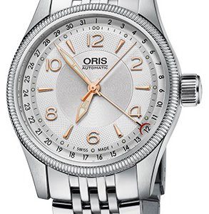 Oris Aviation 01 754 7679 4031-07 8 20 30 Kello Hopea / Teräs