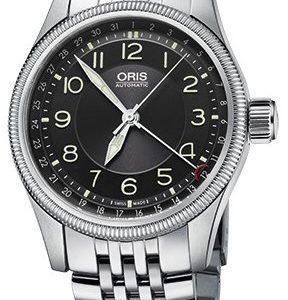 Oris Aviation 01 754 7679 4034-07 8 20 30 Kello Musta / Teräs