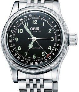 Oris Aviation 01 754 7696 4064-07 8 20 30 Kello Musta / Teräs