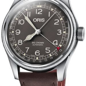 Oris Aviation 01 754 7741 4064-07 5 20 64 Kello Musta / Nahka