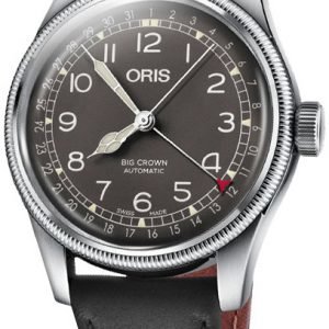 Oris Aviation 01 754 7741 4064-07 5 20 65 Kello Musta / Nahka