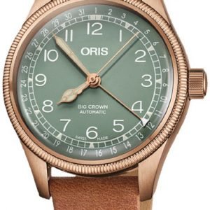 Oris Aviation 01 754 7749 3167-07 5 17 66br Kello Vihreä / Nahka