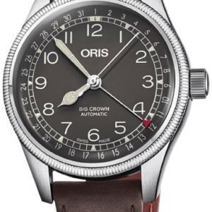 Oris Aviation 01 754 7749 4064-07 5 17 67 Kello Musta / Nahka