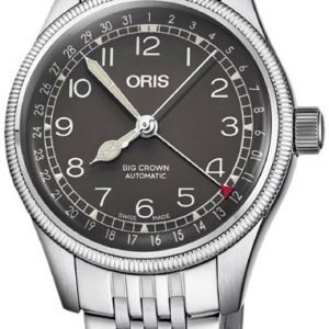 Oris Aviation 01 754 7749 4064-07 8 17 22 Kello Musta / Teräs