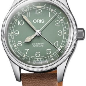 Oris Aviation 01 754 7749 4067-07 5 17 68 Kello Vihreä / Nahka