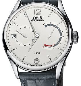 Oris Culture 01 111 7700 4031-Set 1 23 71fc Kello Hopea / Nahka