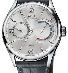 Oris Culture 01 111 7700 4061-Set 1 23 71fc Kello Hopea / Nahka