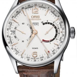 Oris Culture 01 113 7738 4031-Set 1 23 83fc Kello Hopea / Nahka