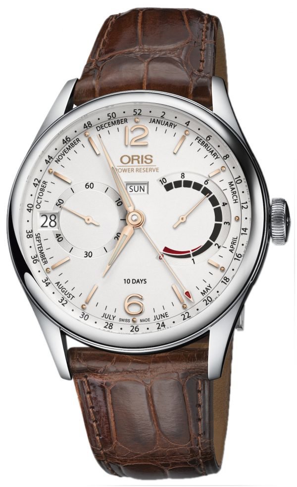 Oris Culture 01 113 7738 4031-Set 1 23 83fc Kello Hopea / Nahka