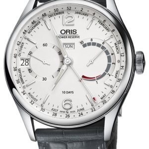 Oris Culture 01 113 7738 4061-Set 1 23 71fc Kello Hopea / Nahka